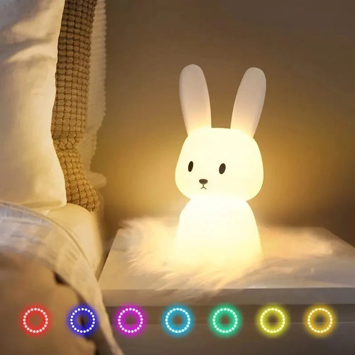 Led night light cute bunny - led,
