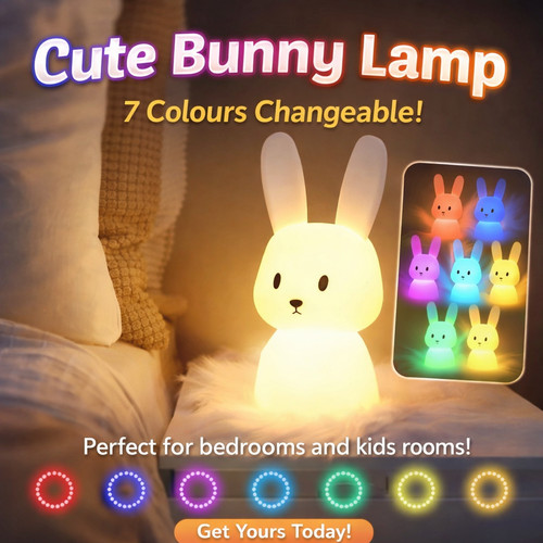 Led night light cute bunny - light,