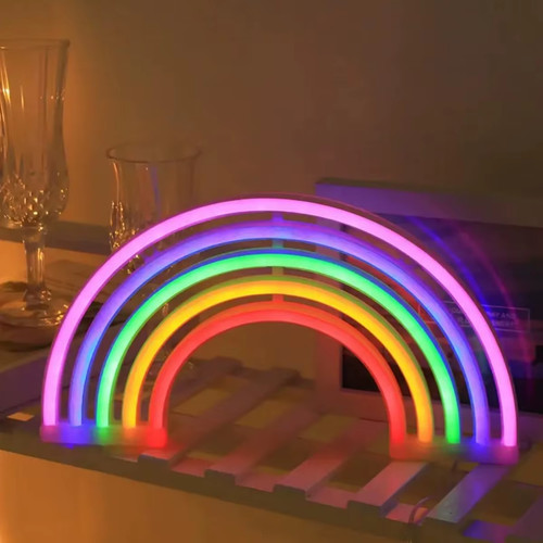 Colourful rainbow led neon - rainbow,