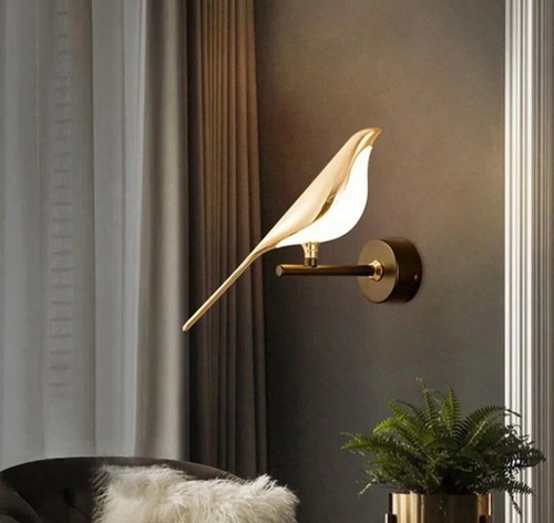 Nordic golden bird led wall - bird,