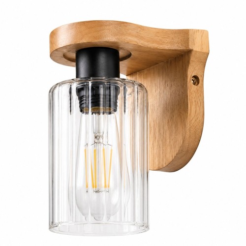 Modern wooden wall light - wall,