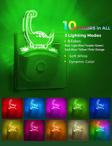 Led dinosaur night - led,