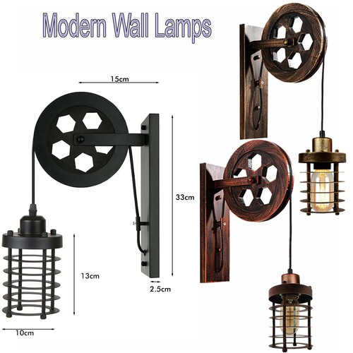 Vintage wall lamp retro - vintage, wheel